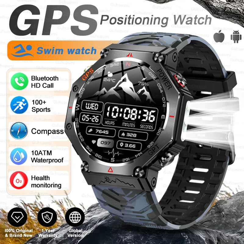 Outdoor Smartwatch KC91, 10 ATM & GPS mit Kompass