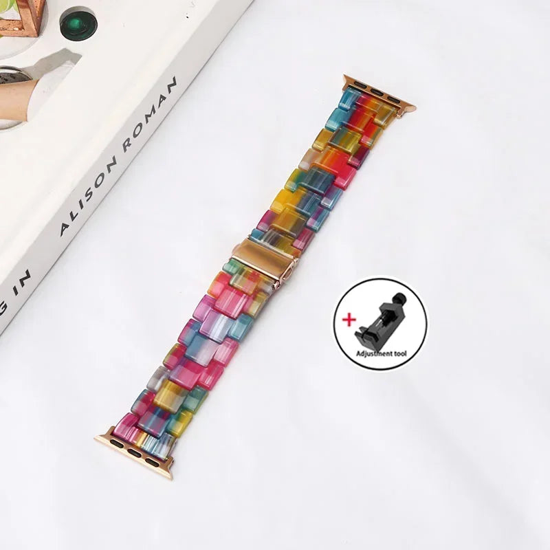 Apple Watch Armband Harz, Luxus Gliederkette