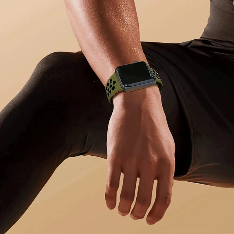 Apple Watch Armband Silikon, Atmungsaktiv