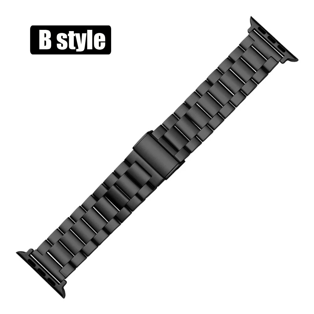 Apple Watch Armband Edelstahl Gliederarmband, Klassisch