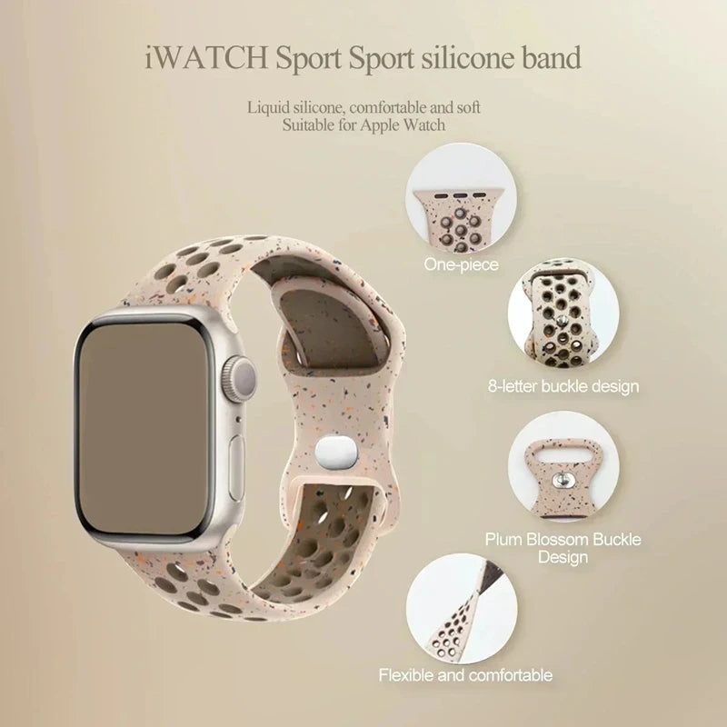 Apple Watch Armband Silikon, Sprenkel-Design