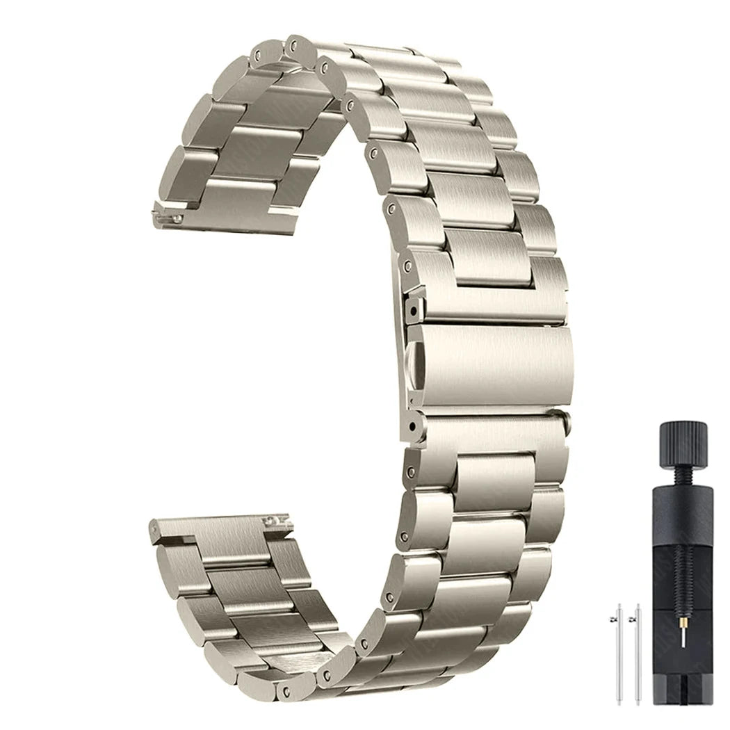 Samsung Watch Armband Edelstahl, Gliederkette Premium