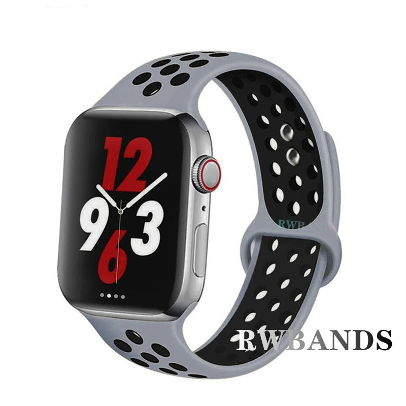 Apple Watch Armband Silikon, Atmungsaktiv