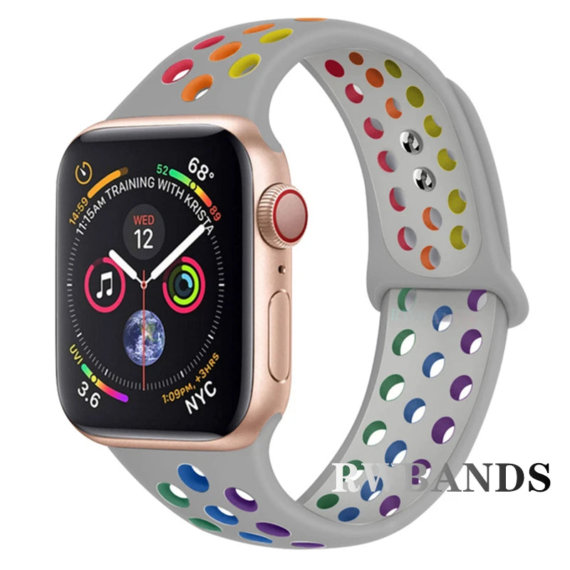Apple Watch Armband Silikon, Atmungsaktiv