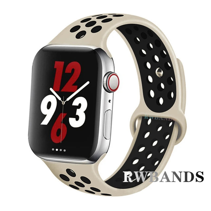 Apple Watch Armband Silikon, Atmungsaktiv