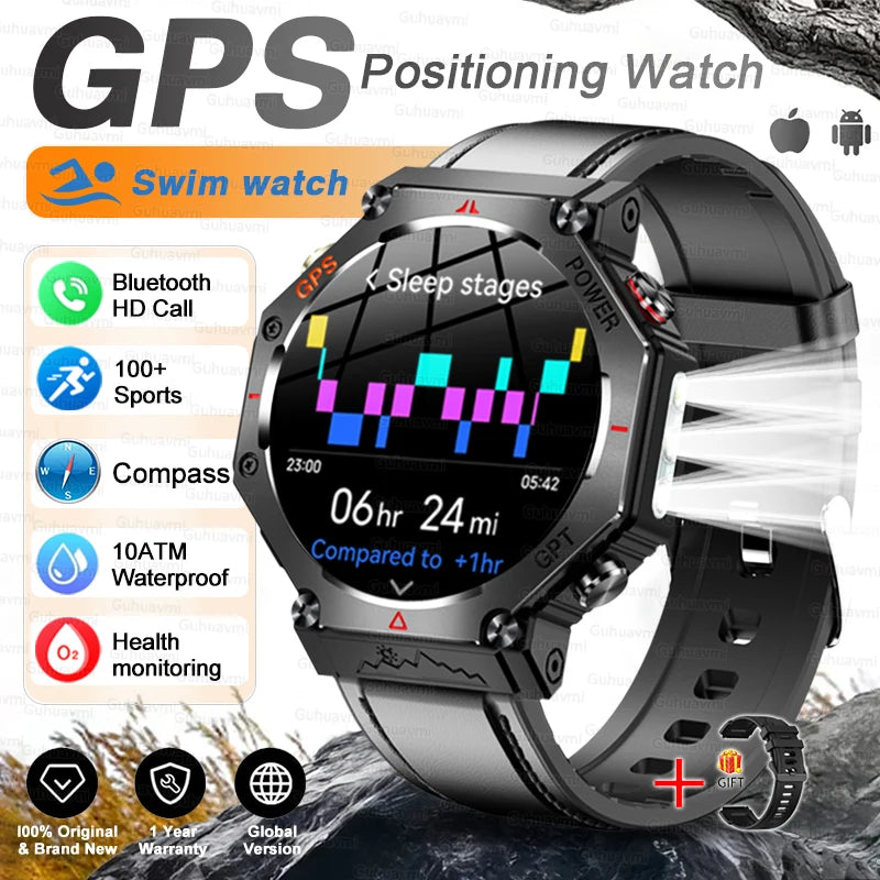 Outdoor Smartwatch KC91, 10 ATM & GPS mit Kompass