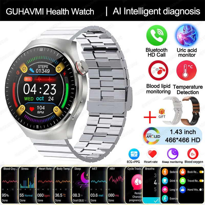 Smartwatch TK26, 1,43 Zoll AMOLED mit Saphirglas