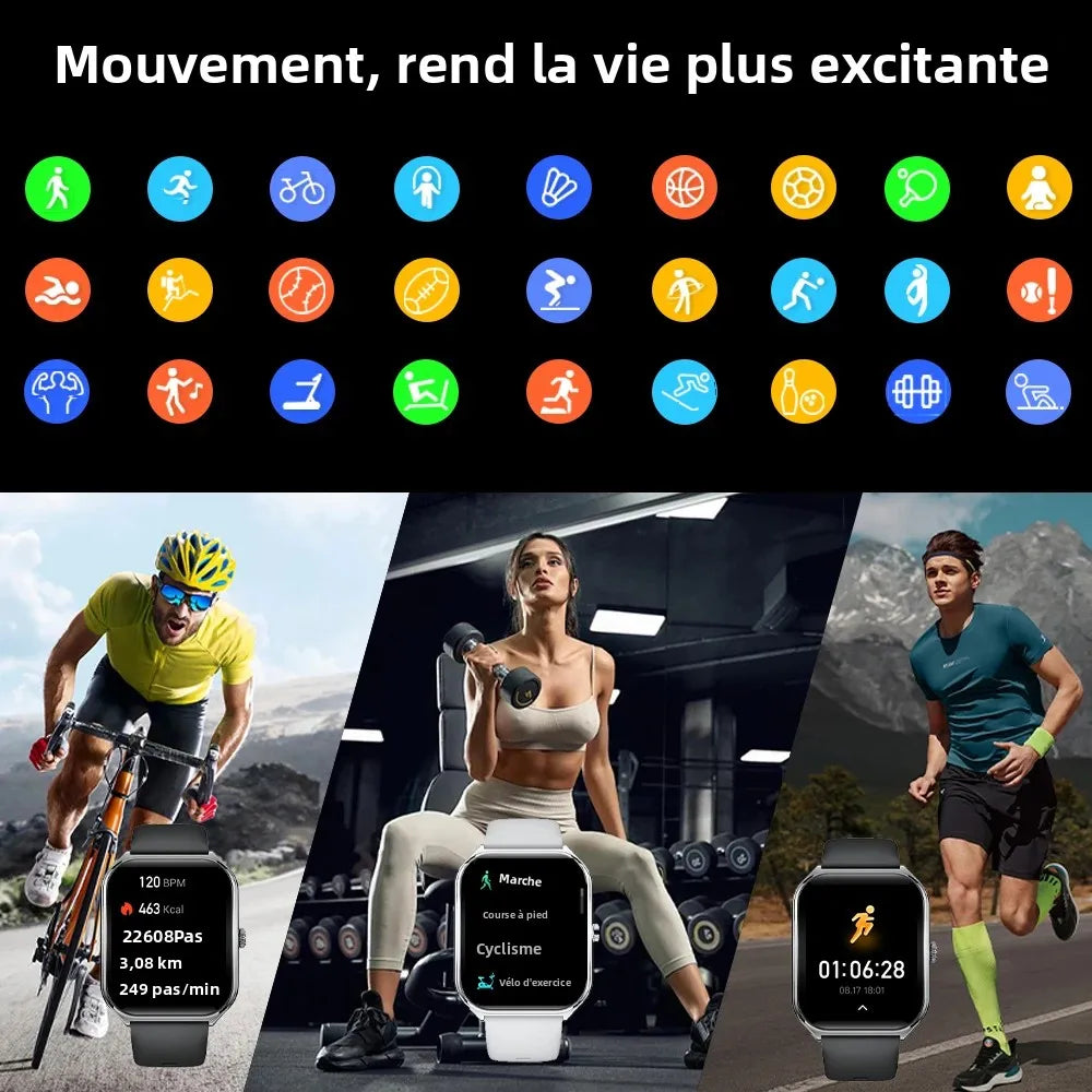 Smartwatch Ultra Slim, 1,96 Zoll AMOLED & Telefonie