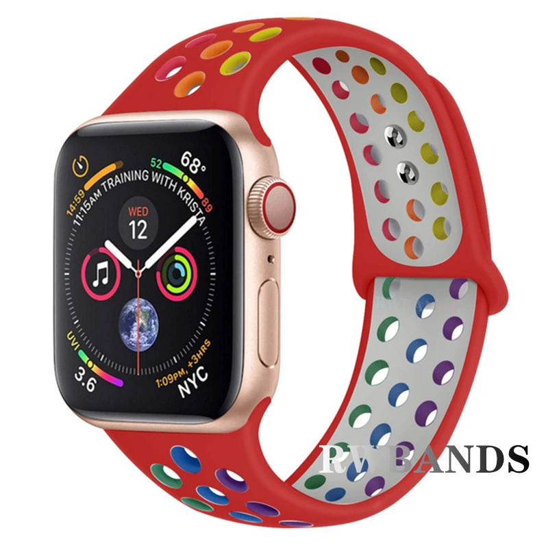 Apple Watch Armband Silikon, Atmungsaktiv
