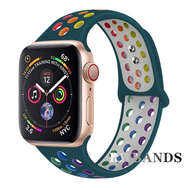 Apple Watch Armband Silikon, Atmungsaktiv