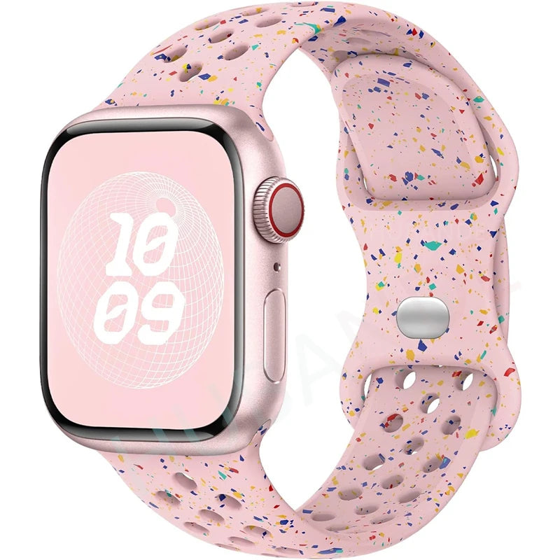 Apple Watch Armband Silikon, Sprenkel-Design