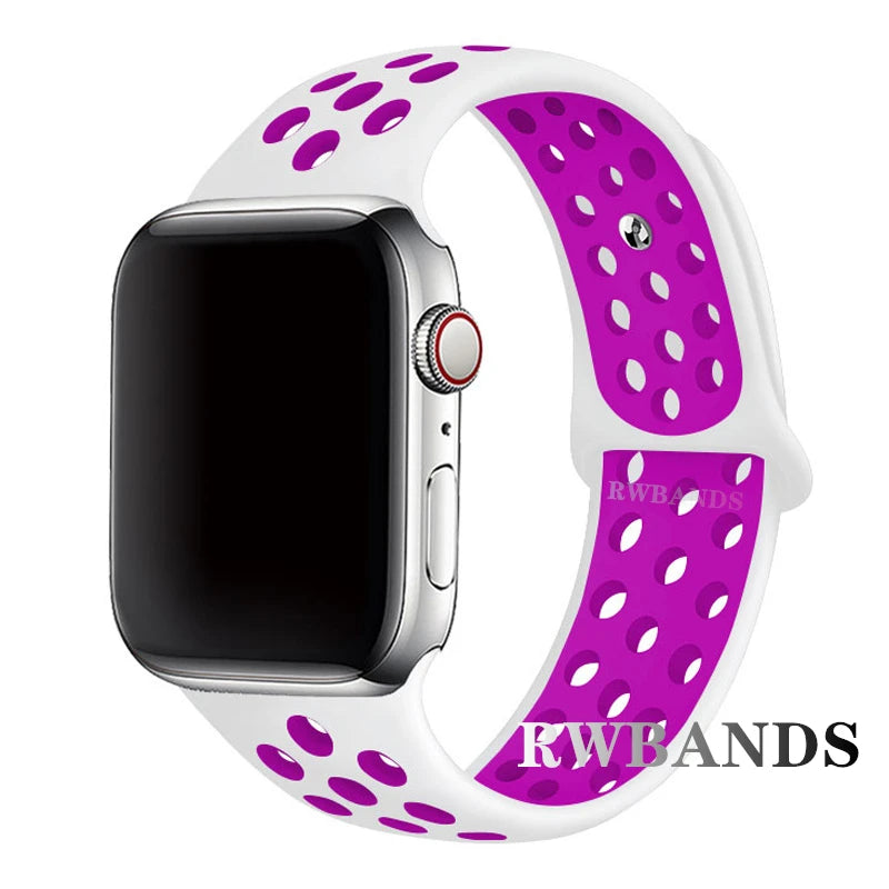 Apple Watch Armband Silikon, Atmungsaktiv