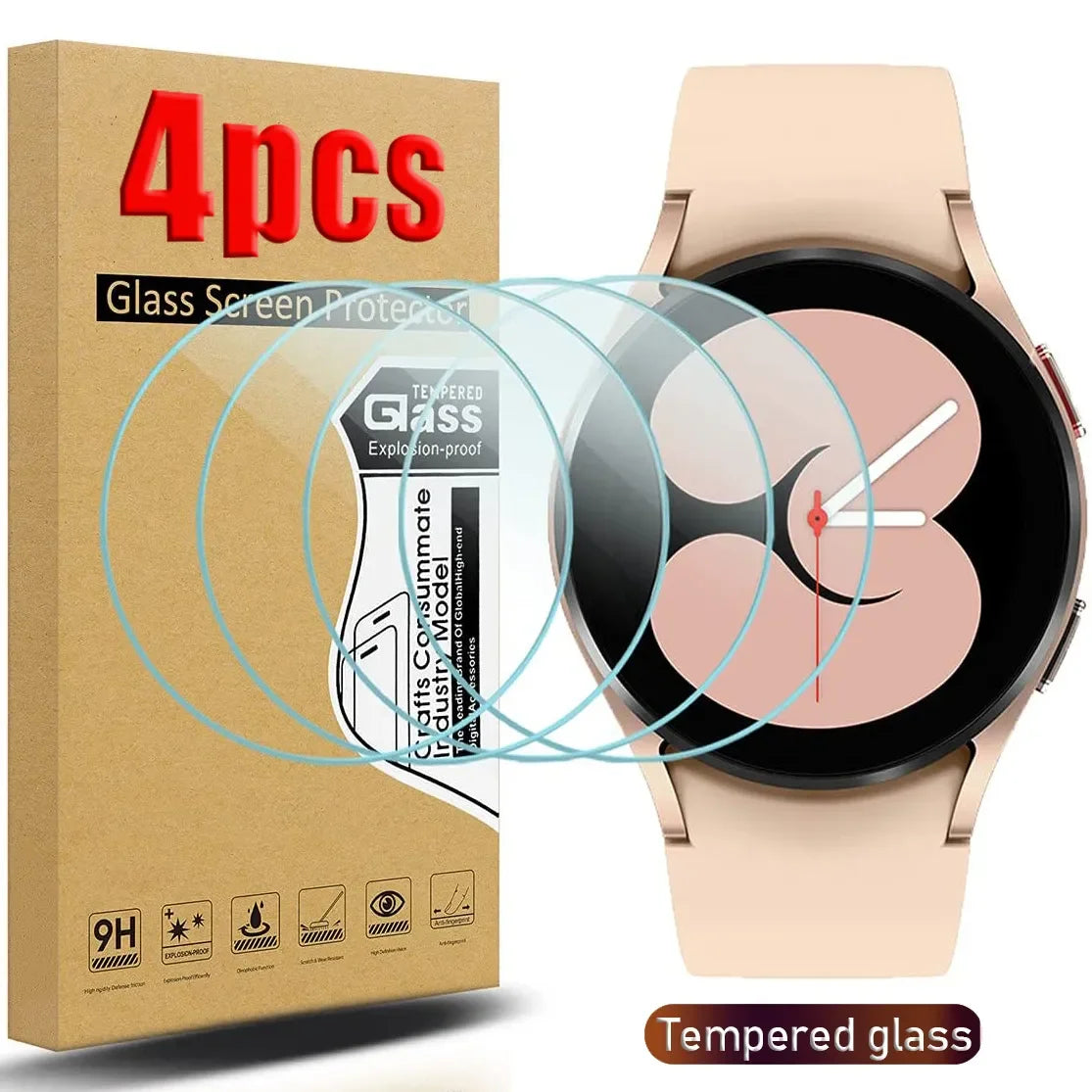 Samsung Watch Displayschutz, Gehärtetes Glas 9H