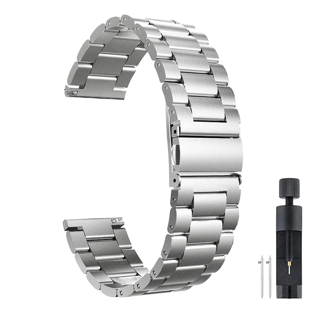 Samsung Watch Armband Edelstahl, Gliederkette Premium