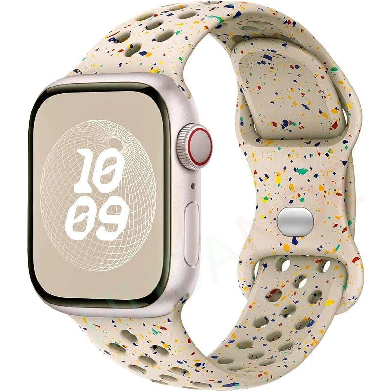 Apple Watch Armband Silikon, Sprenkel-Design