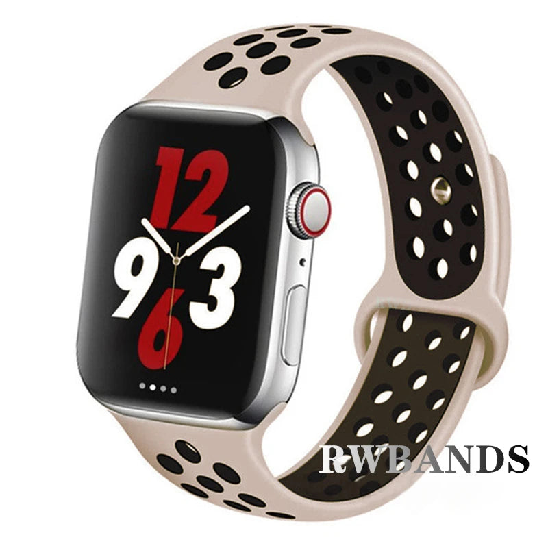 Apple Watch Armband Silikon, Atmungsaktiv