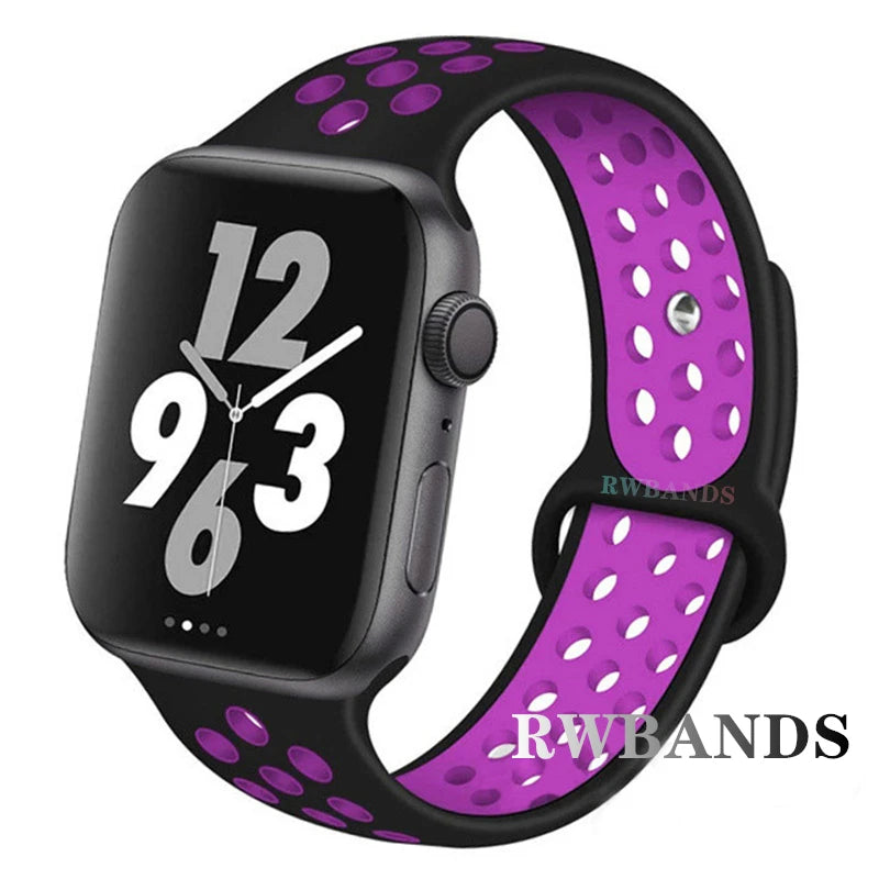 Apple Watch Armband Silikon, Atmungsaktiv