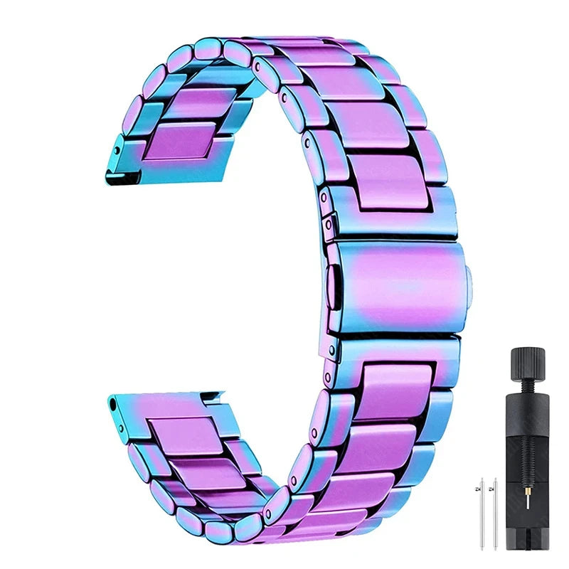 Samsung Watch Armband Edelstahl, Gliederkette Premium