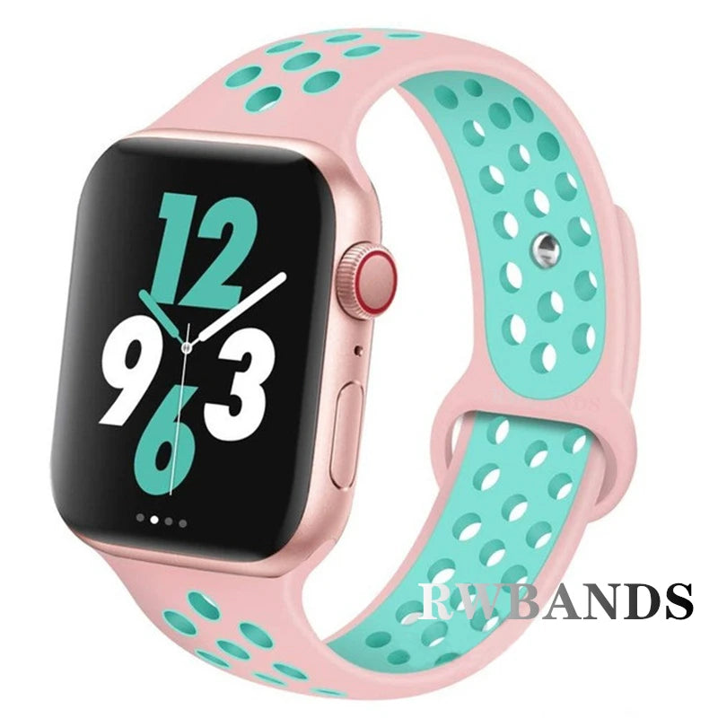 Apple Watch Armband Silikon, Atmungsaktiv
