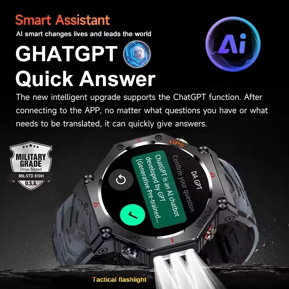 Outdoor Smartwatch KC91, 10 ATM & GPS mit Kompass