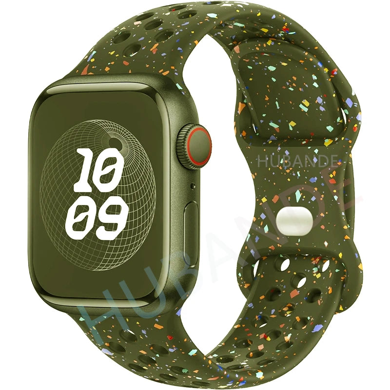 Apple Watch Armband Silikon, Sprenkel-Design
