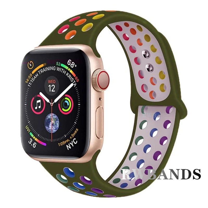 Apple Watch Armband Silikon, Atmungsaktiv