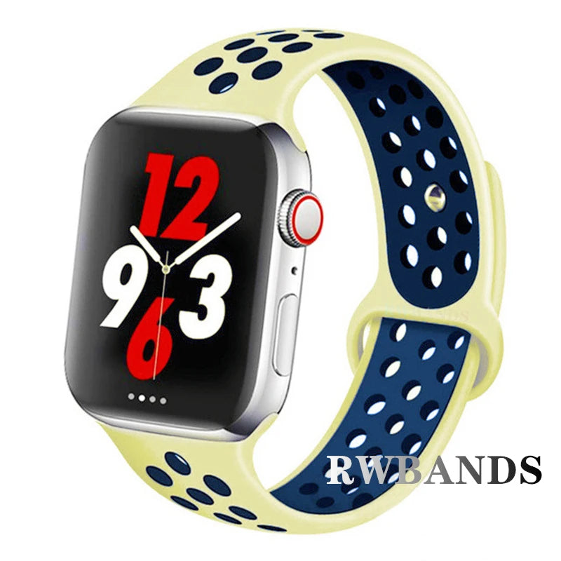 Apple Watch Armband Silikon, Atmungsaktiv