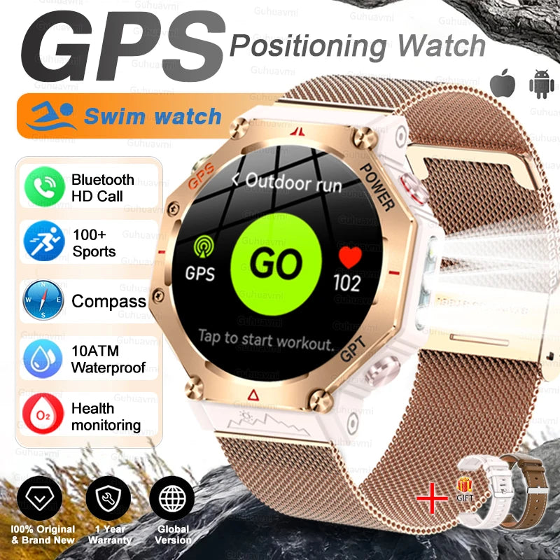 Outdoor Smartwatch KC91, 10 ATM & GPS mit Kompass