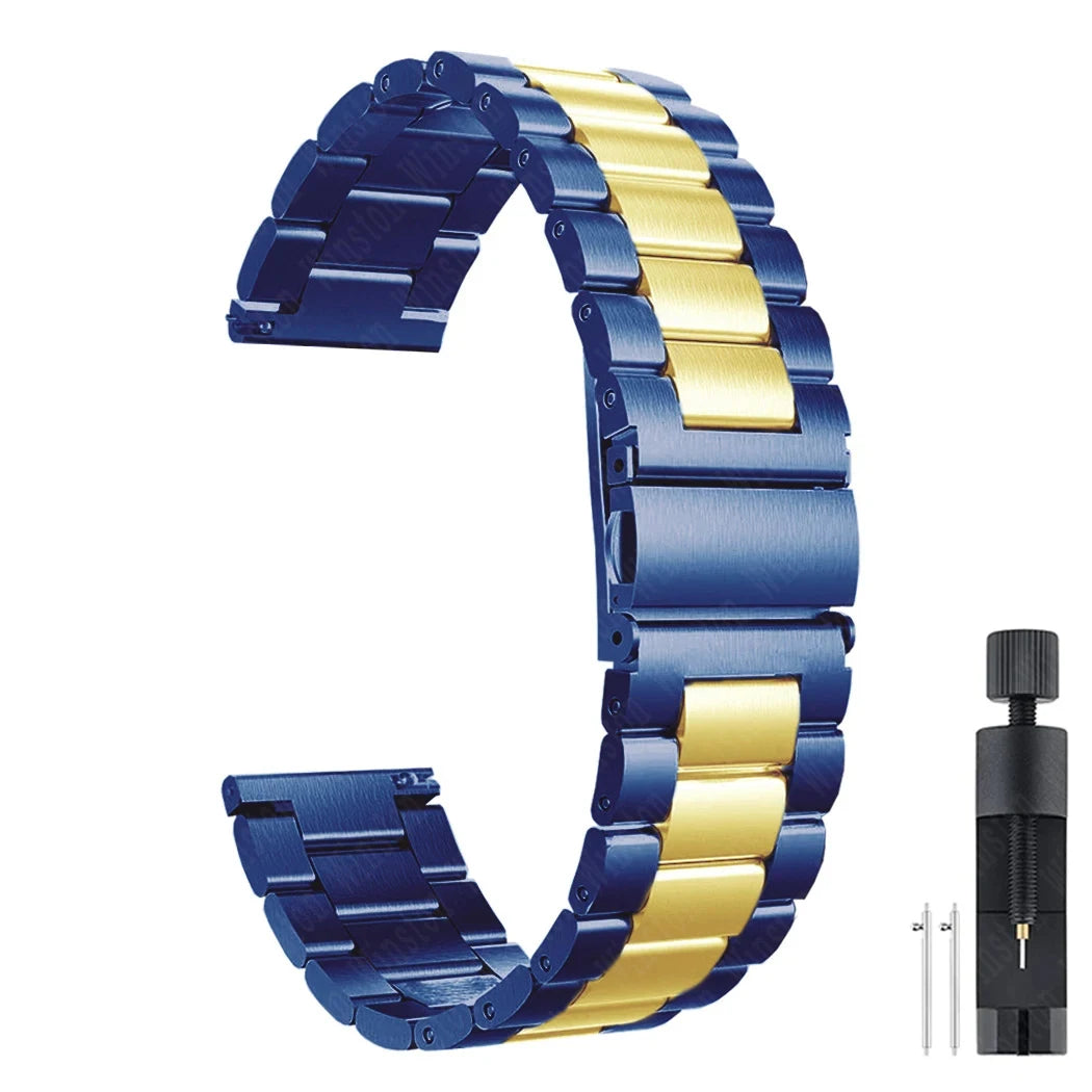 Samsung Watch Armband Edelstahl, Gliederkette Premium