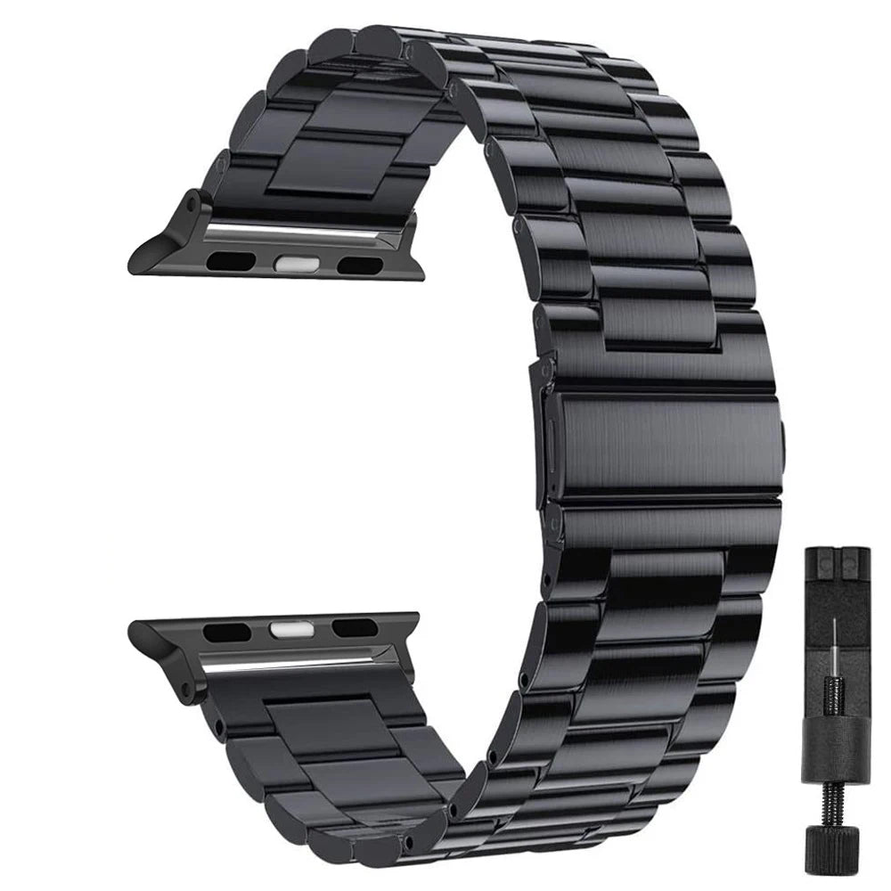 Apple Watch Armband Edelstahl Gliederarmband, Klassisch