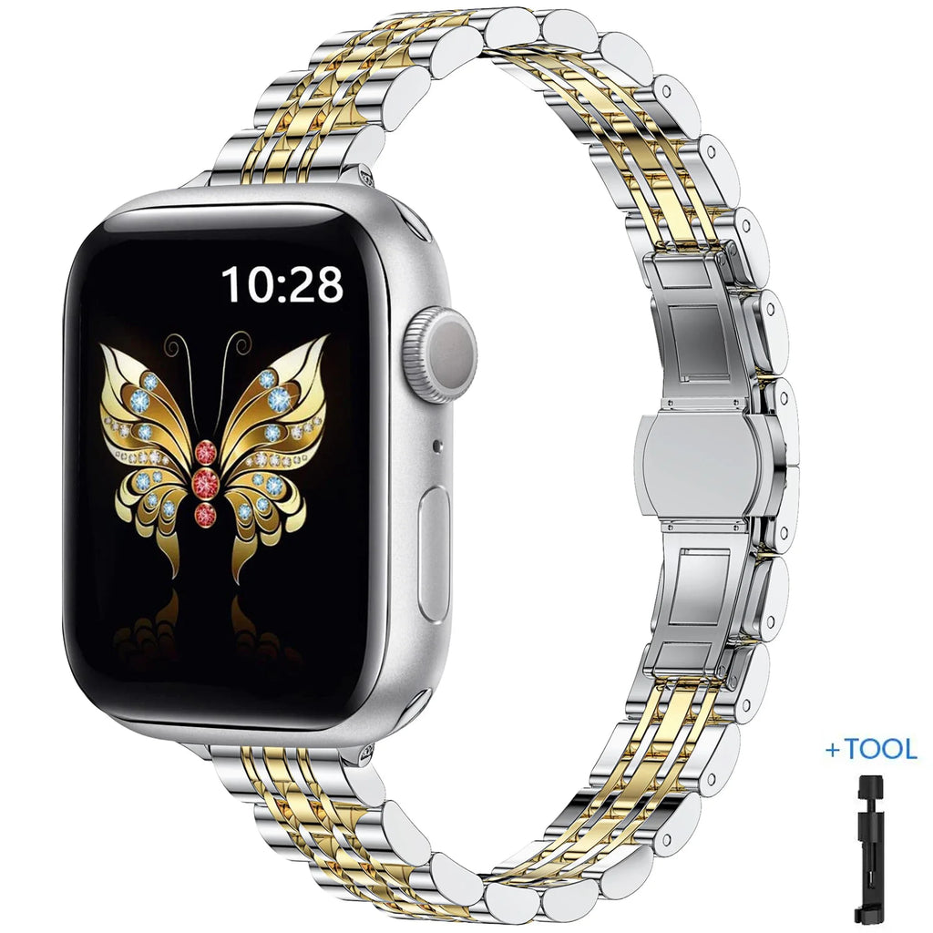 Apple Watch Armband Edelstahl, Damen Filigran
