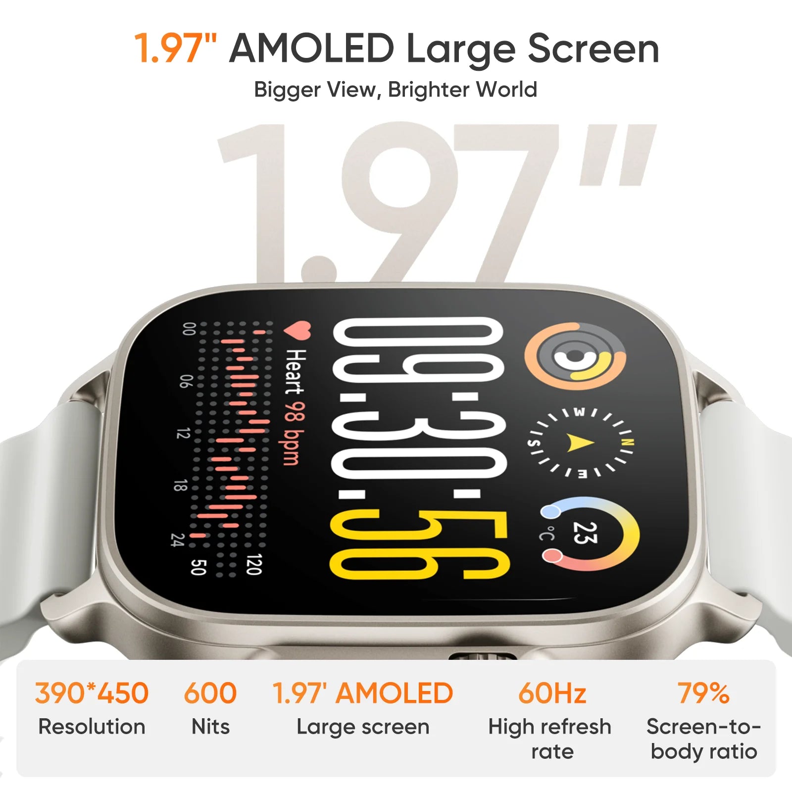realme Watch 5 Smartwatch, 1,97 Zoll AMOLED & GPS