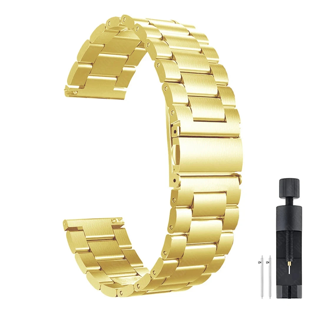 Samsung Watch Armband Edelstahl, Gliederkette Premium