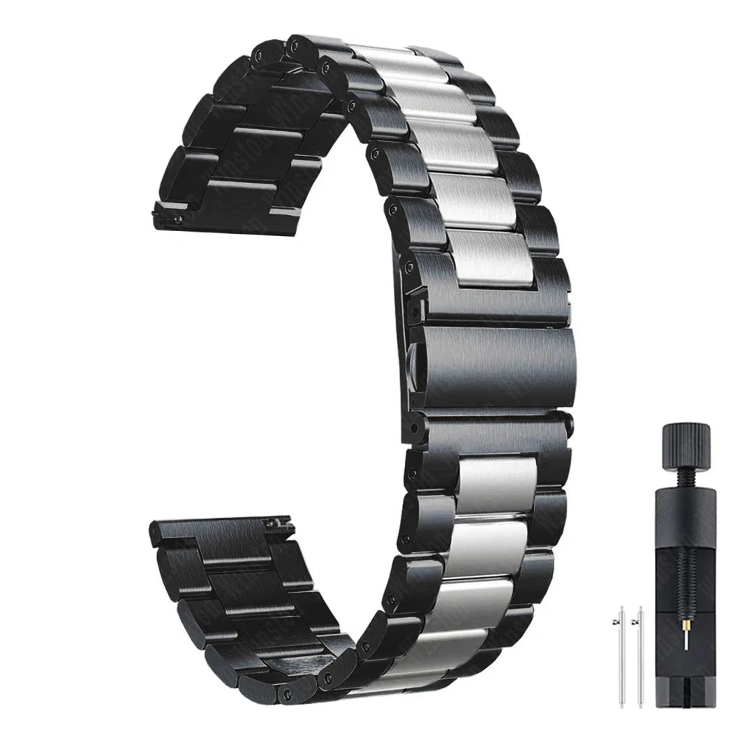 Samsung Watch Armband Edelstahl, Gliederkette Premium