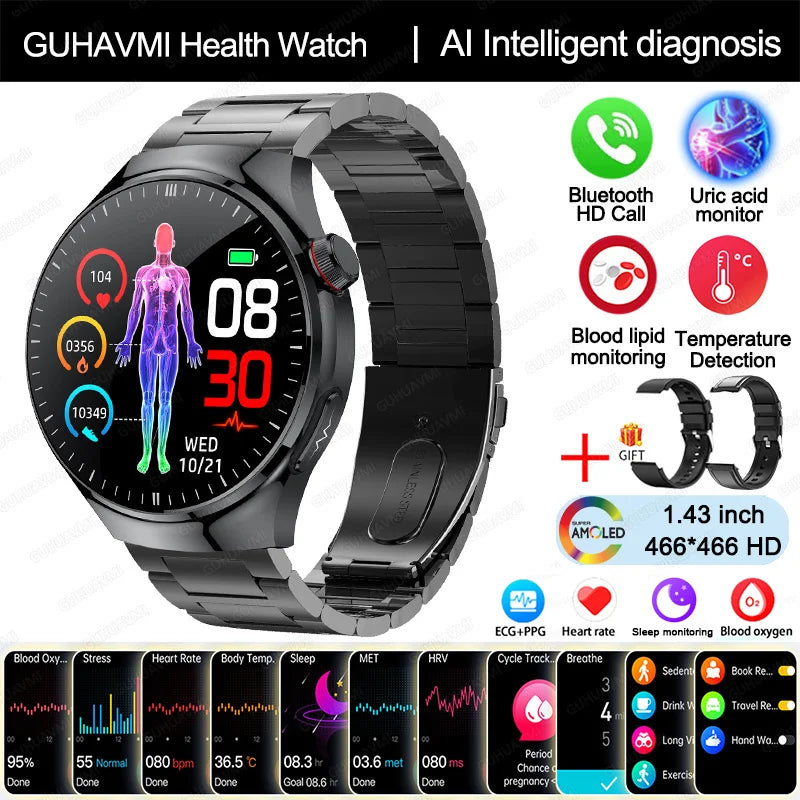 Smartwatch TK26, 1,43 Zoll AMOLED mit Saphirglas