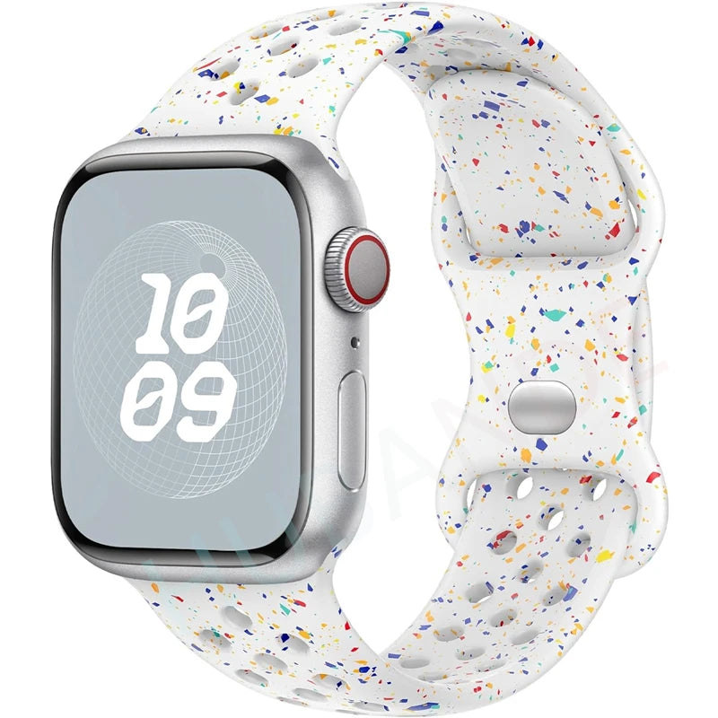 Apple Watch Armband Silikon, Sprenkel-Design