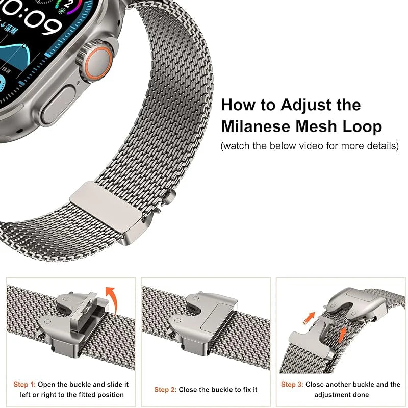 Apple Watch Armband Milanaise, Titan Edition