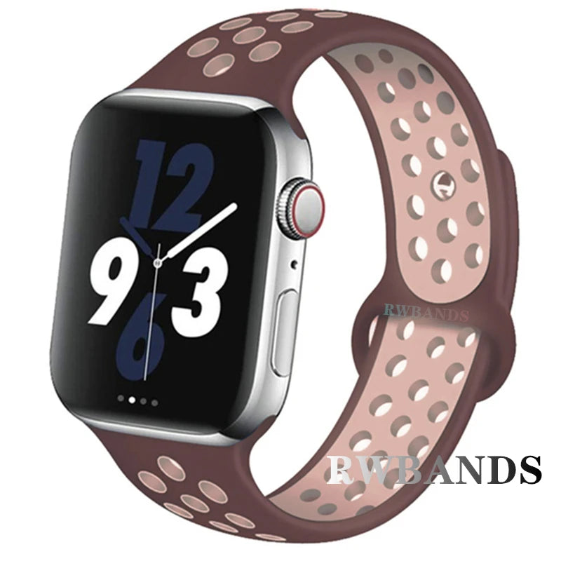 Apple Watch Armband Silikon, Atmungsaktiv