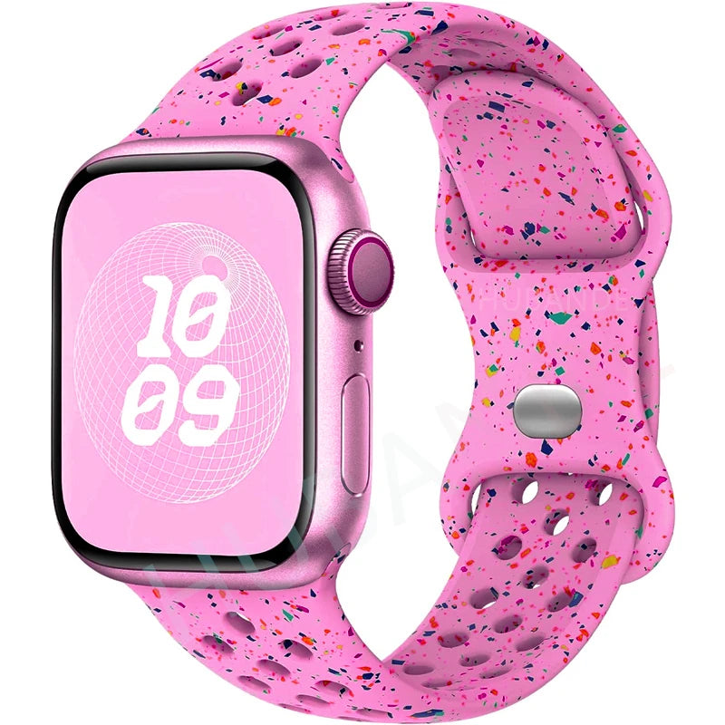 Apple Watch Armband Silikon, Sprenkel-Design