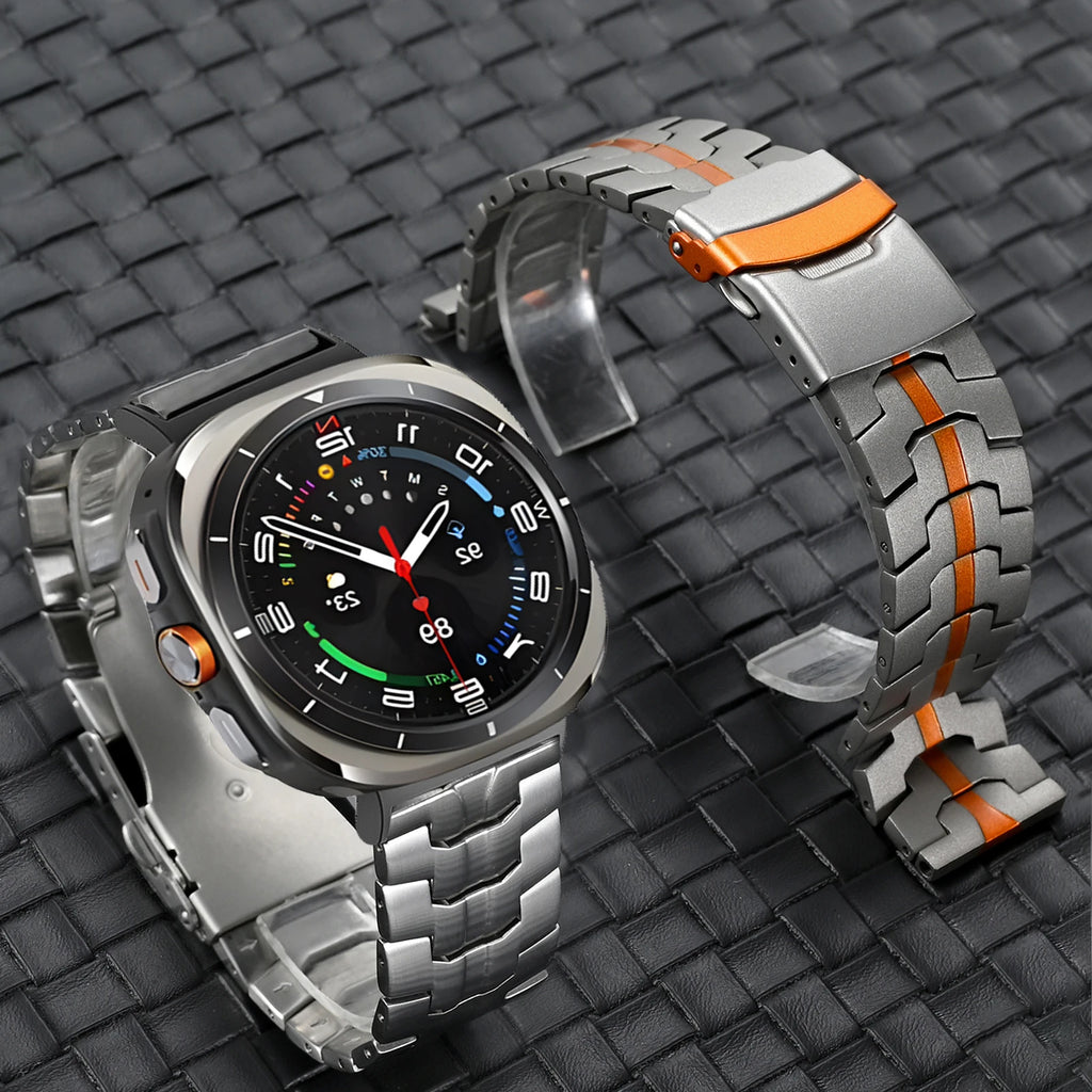 Samsung Watch Armband Edelstahl, Ultra Gliederkette