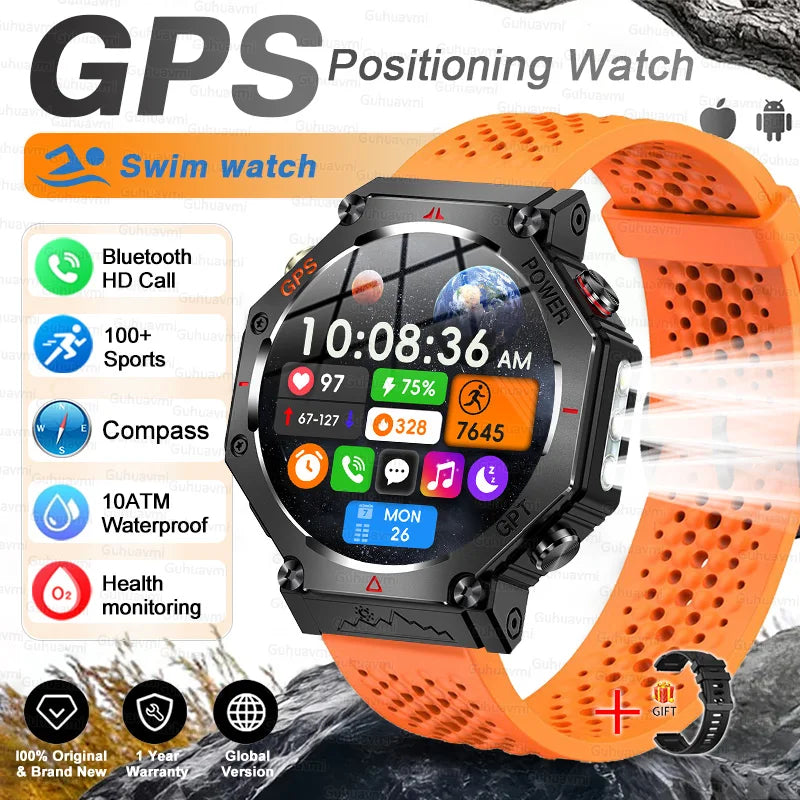 Outdoor Smartwatch KC91, 10 ATM & GPS mit Kompass