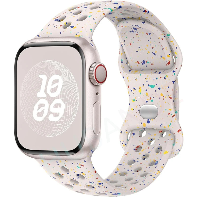 Apple Watch Armband Silikon, Sprenkel-Design
