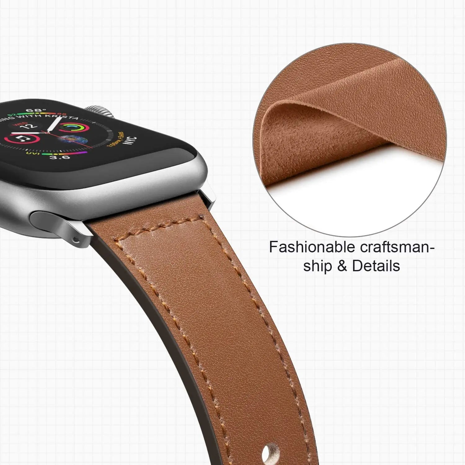 Apple Watch Armband Leder, Klassisch