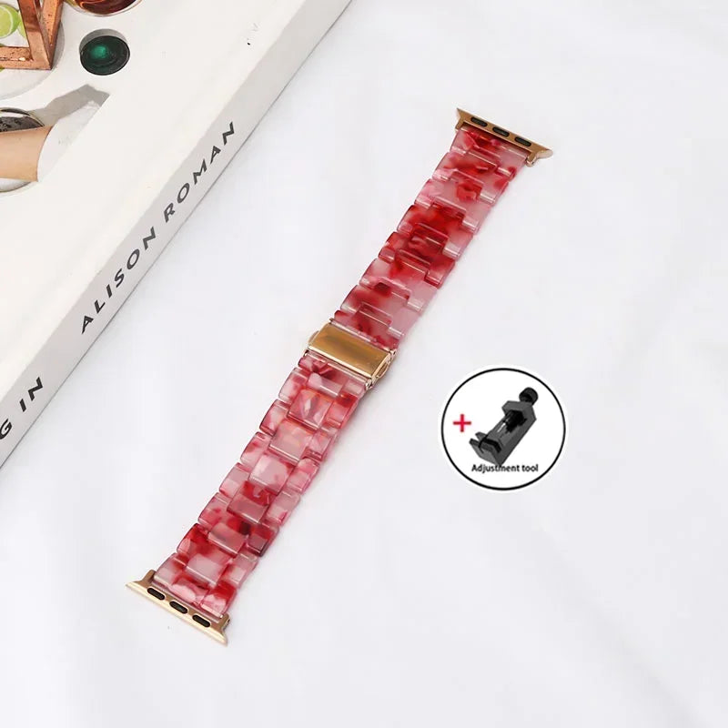 Apple Watch Armband Harz, Luxus Gliederkette