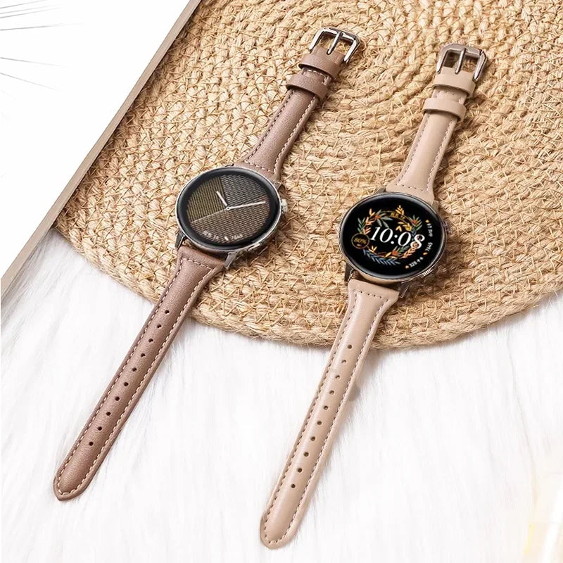 Samsung Watch Armband Leder, Slim Klassisch
