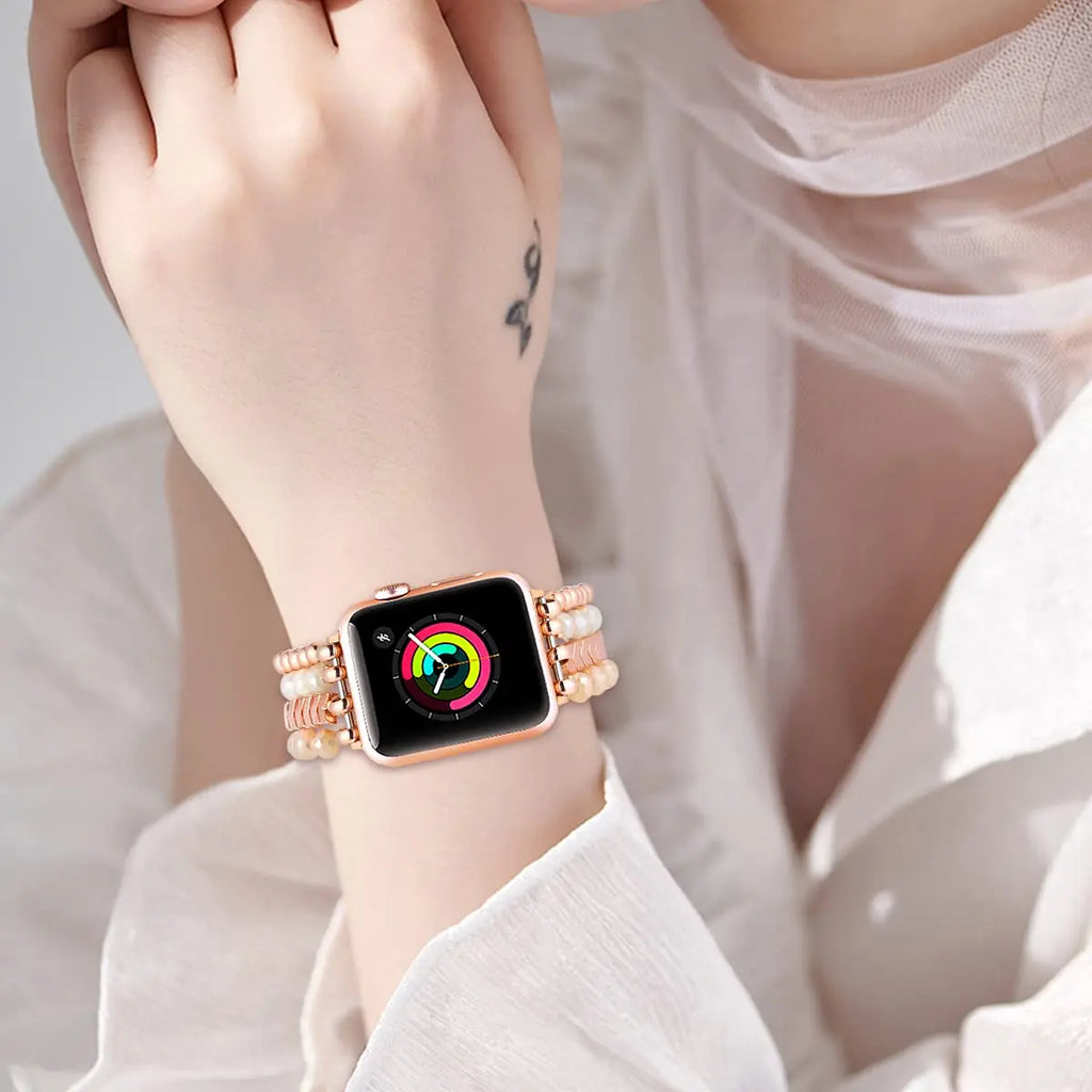 Apple Watch Armband Perlen, Damen Handmade