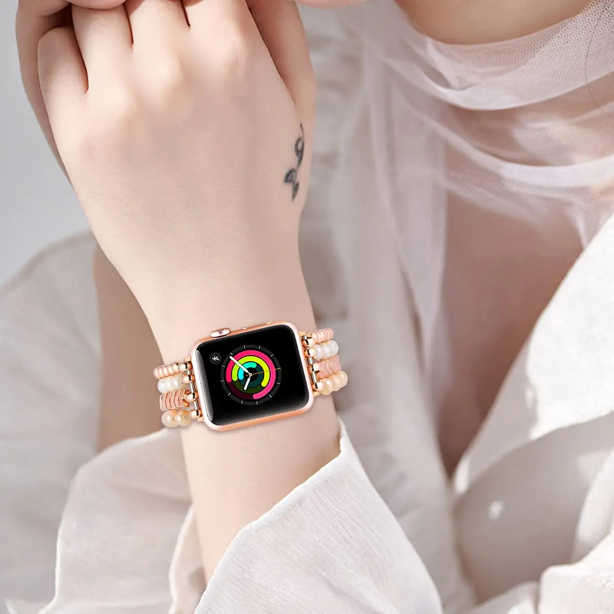 Apple Watch Armband Perlen, Damen Handmade