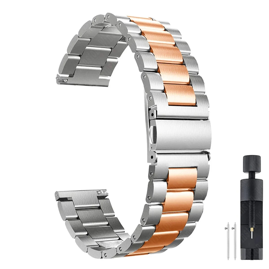 Samsung Watch Armband Edelstahl, Gliederkette Premium