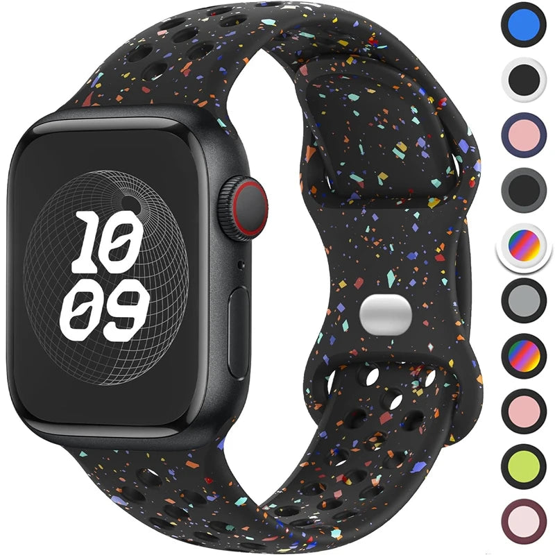 Apple Watch Armband Silikon, Sprenkel-Design