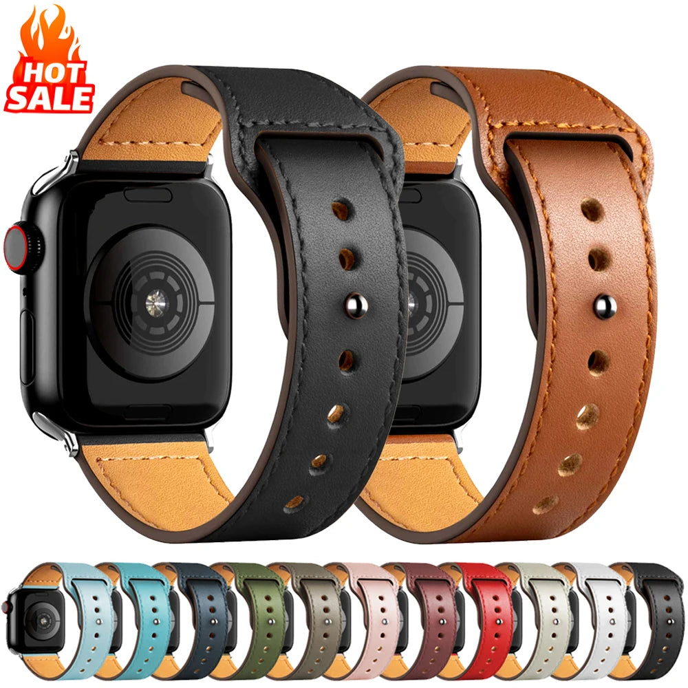 Apple Watch Armband Leder, Klassisch
